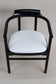PAIR OF BLACK ARMCHAIRS, WHITE LEATHER, THONET, AUSTRIA, 1980