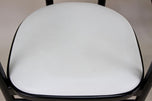 PAIR OF BLACK ARMCHAIRS, WHITE LEATHER, THONET, AUSTRIA, 1980