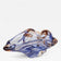 MID CENTURY, ITALY, MURANO GLASS BOWL, BLUE, AMBER, 1960