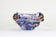 MID CENTURY, ITALY, MURANO GLASS BOWL, BLUE, AMBER, 1960