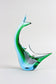 MID CENTURY, ITALY, MURANO GLASS FISH, BLUE, GREEN