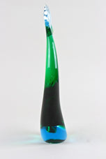 MID CENTURY, ITALY, MURANO GLASS FISH, BLUE, GREEN