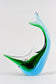 MID CENTURY, ITALY, MURANO GLASS FISH, BLUE, GREEN