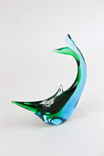 MID CENTURY, ITALY, MURANO GLASS FISH, BLUE, GREEN