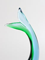 MID CENTURY, ITALY, MURANO GLASS FISH, BLUE, GREEN