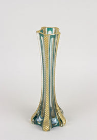 MURANO GLASS VASE, EARLY 20TH CENTURY, ITALY, GOLD ACCENTS