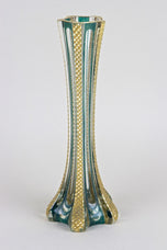 MURANO GLASS VASE, EARLY 20TH CENTURY, ITALY, GOLD ACCENTS