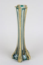 MURANO GLASS VASE, EARLY 20TH CENTURY, ITALY, GOLD ACCENTS
