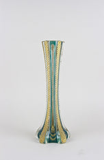 MURANO GLASS VASE, EARLY 20TH CENTURY, ITALY, GOLD ACCENTS