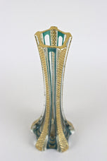 MURANO GLASS VASE, EARLY 20TH CENTURY, ITALY, GOLD ACCENTS