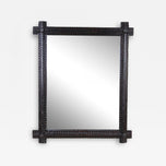 TRAMP ART, RUSTIC, WALL MIRROR, AUSTRIA, 1880