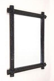 TRAMP ART, RUSTIC, WALL MIRROR, AUSTRIA, 1880