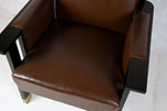 ART NOUVEAU, 20TH CENTURY, PALISANDER ARMCHAIR, MOTHER OF PEARL, AUSTRIA, CA 1905