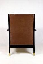 ART NOUVEAU, 20TH CENTURY, PALISANDER ARMCHAIR, MOTHER OF PEARL, AUSTRIA, CA 1905