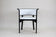 BLACK THONET ARMCHAIR, WHITE LEATHER, MARCEL KAMMERER, 1980