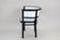 BLACK THONET ARMCHAIR, WHITE LEATHER, MARCEL KAMMERER, 1980