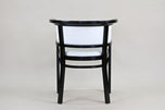 BLACK THONET ARMCHAIR, WHITE LEATHER, MARCEL KAMMERER, 1980