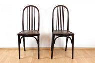 PAIR, ART NOUVEAU, THONET, CHAIRS, JOSEF HOFFMANN, 1906
