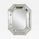OCTAGONAL, MURANO GLASS MIRROR, ENGRAVINGS, GLASS FLOWERS, SIGNED, IT, 1970S