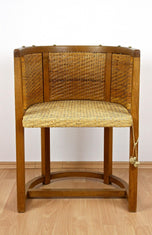 20TH CENTURY, ART NOUVEAU, ELMWOOD, ARMCHAIR, PRAG-RUDNIKER, VIENNA
