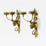 19TH CENTURY, AUSTRIA, BAROQUE, CANDLE WALL SCONCES, PAIR