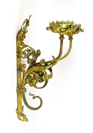 19TH CENTURY, AUSTRIA, BAROQUE, CANDLE WALL SCONCES, PAIR
