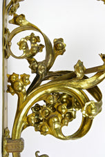 19TH CENTURY, AUSTRIA, BAROQUE, CANDLE WALL SCONCES, PAIR