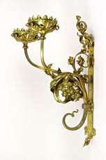 19TH CENTURY, AUSTRIA, BAROQUE, CANDLE WALL SCONCES, PAIR
