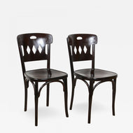 ART NOUVEAU, BENTWOOD, CHAIRS, J&J KOHN, VIENNA, 1910