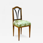 18TH CENTURY, AUSTRIA, CHERRYWOOD SIDE CHAIR, NEWLY UPHOLSTERED