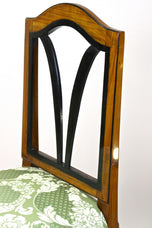 18TH CENTURY, AUSTRIA, CHERRYWOOD SIDE CHAIR, NEWLY UPHOLSTERED