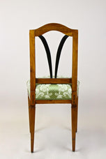 18TH CENTURY, AUSTRIA, CHERRYWOOD SIDE CHAIR, NEWLY UPHOLSTERED