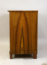 19TH CENTURY, AUSTRIA, BIEDERMEIER NUTWOOD TRUMEAU COMMODE