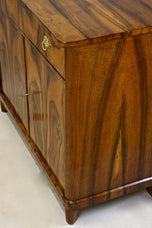 19TH CENTURY, AUSTRIA, BIEDERMEIER NUTWOOD TRUMEAU COMMODE