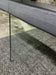 CONTEMPORARY, AUSTRIA, BLACK OAKWOOD LIVE EDGE DINING TABLE, GLASS FEET, 2022