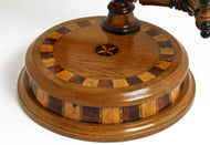 19TH CENTURY, OAKWOOD, VANITY TABLE, CANDLESTICKS, MICRO-INLAYS, AUSTRIA