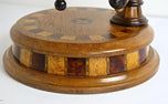 19TH CENTURY, OAKWOOD, VANITY TABLE, CANDLESTICKS, MICRO-INLAYS, AUSTRIA
