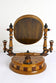 19TH CENTURY, OAKWOOD, VANITY TABLE, CANDLESTICKS, MICRO-INLAYS, AUSTRIA