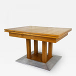 20TH CENTURY, AUSTRIA, OAKWOOD DINING TABLE, EXTENDABLE