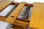 20TH CENTURY, AUSTRIA, OAKWOOD DINING TABLE, EXTENDABLE
