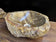 PETRIFIED WOOD SINK, BEIGE, BROWN, YELLOW, POLISHED