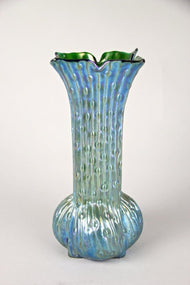 IRISCIDENT, ART NOUVEAU, GLASS, VASE, LOETZ, BOHEMIA, 1902