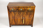 19TH CENTURY, AUSTRIA, NUTWOOD, TRUMEAU, COMMODE