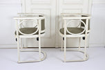 ART NOUVEAU, THONET, ARMCHAIRS, JOSEF HOFFMANN, WHITE LACQUERED, 1905