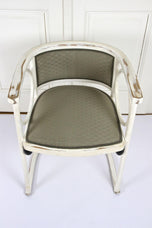 ART NOUVEAU, THONET, ARMCHAIRS, JOSEF HOFFMANN, WHITE LACQUERED, 1905