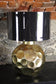 GOLDEN, CONTEMPORARY, CERAMIC TABLE LAMP, DARK GREY SHADE, INDONESIA