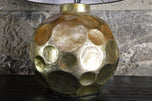 GOLDEN, CONTEMPORARY, CERAMIC TABLE LAMP, DARK GREY SHADE, INDONESIA