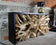 GOLDEN, CONTEMPORARY, CERAMIC TABLE LAMP, DARK GREY SHADE, INDONESIA