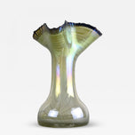 20TH CENTURY, GERMANY, IRIDESCENT GLASS VASE, SIGNED, 1982