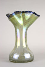 20TH CENTURY, GERMANY, IRIDESCENT GLASS VASE, SIGNED, 1982